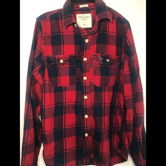 muscle fit flannel shirt